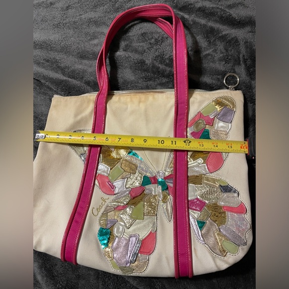 Coach Limited Edition Poppy Butterfly Bag - Picture 12 of 13